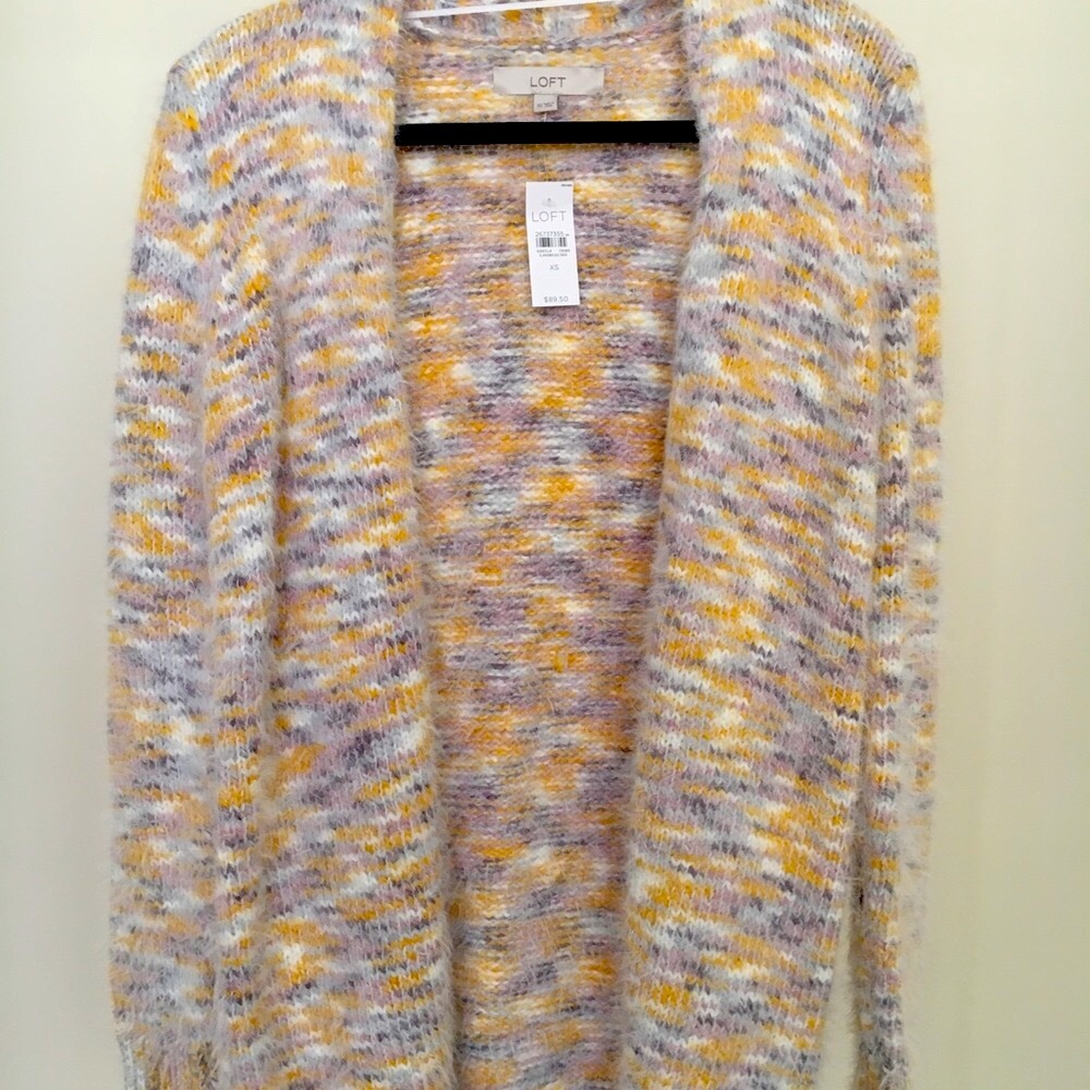 NWT Loft Mixed Color Cardigan, Size XS